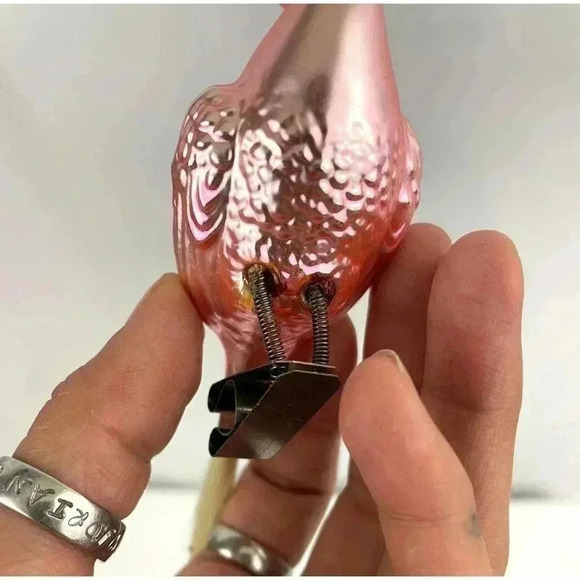 Antique German Blown Glass Clip on Birds with Tails Christmas Ornaments VTG - Picture 14 of 16